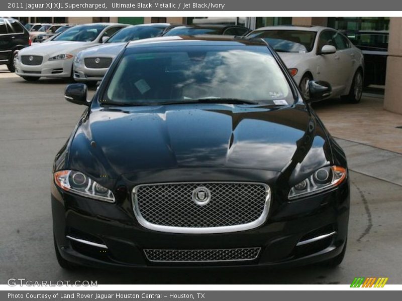 Ultimate Black Metallic / Jet Black/Ivory 2011 Jaguar XJ XJL Supercharged