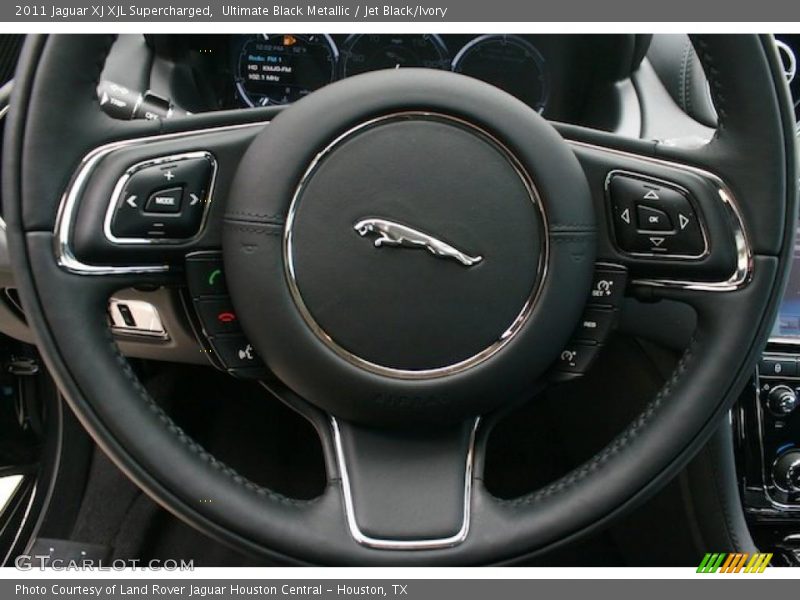 Ultimate Black Metallic / Jet Black/Ivory 2011 Jaguar XJ XJL Supercharged