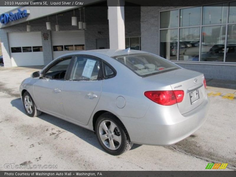 Liquid Silver / Gray 2010 Hyundai Elantra SE