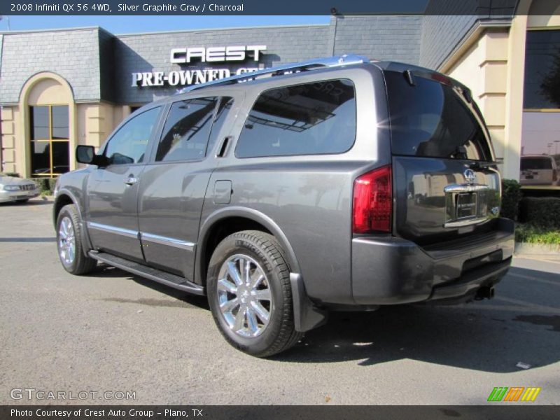 Silver Graphite Gray / Charcoal 2008 Infiniti QX 56 4WD