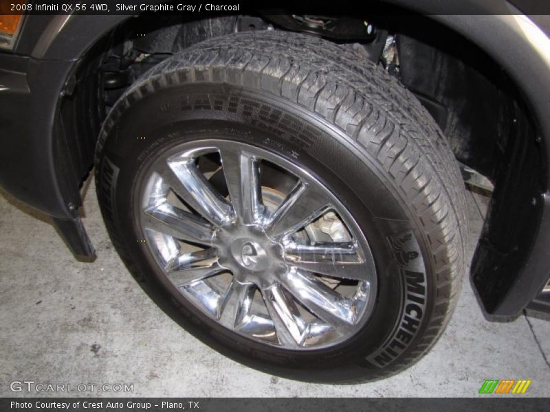 Silver Graphite Gray / Charcoal 2008 Infiniti QX 56 4WD
