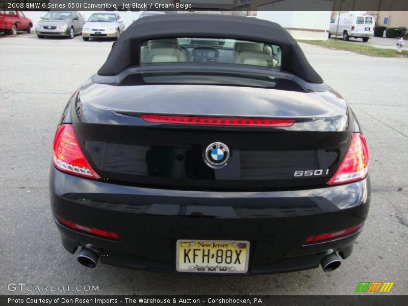 Jet Black / Cream Beige 2008 BMW 6 Series 650i Convertible