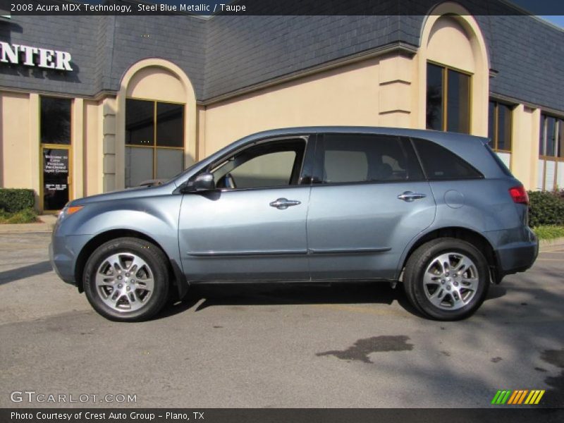 Steel Blue Metallic / Taupe 2008 Acura MDX Technology