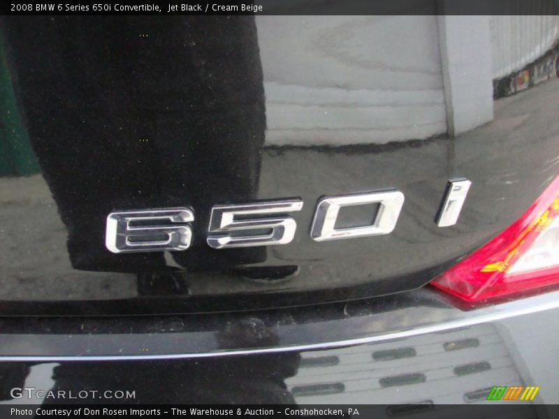 Jet Black / Cream Beige 2008 BMW 6 Series 650i Convertible
