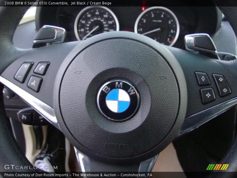 Jet Black / Cream Beige 2008 BMW 6 Series 650i Convertible