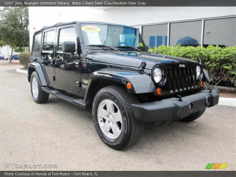 Black / Dark Slate Gray/Medium Slate Gray 2007 Jeep Wrangler Unlimited Sahara