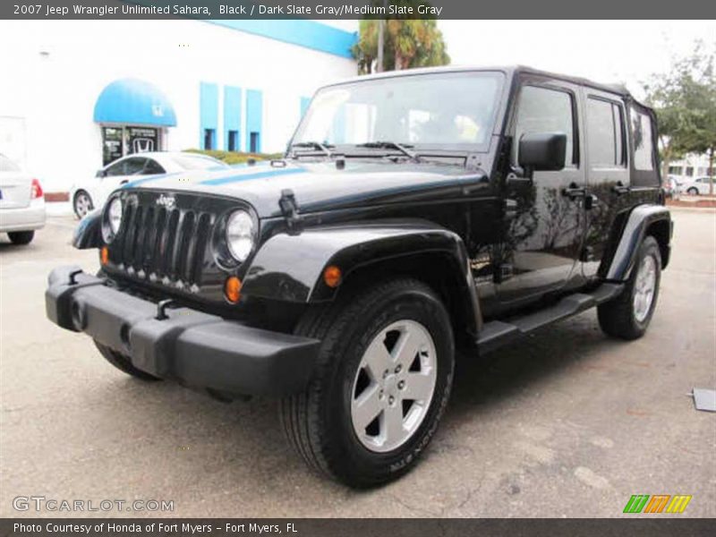 Black / Dark Slate Gray/Medium Slate Gray 2007 Jeep Wrangler Unlimited Sahara