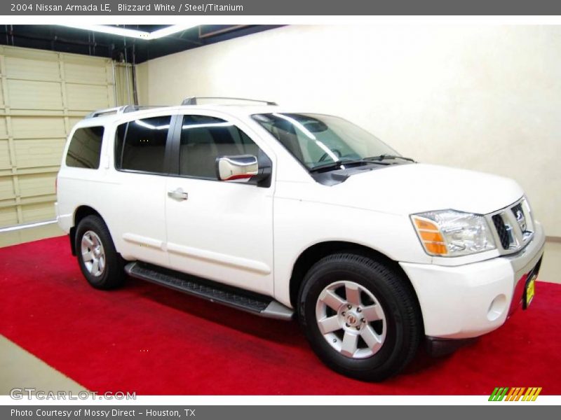Blizzard White / Steel/Titanium 2004 Nissan Armada LE