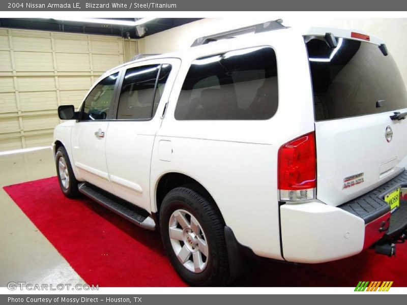 Blizzard White / Steel/Titanium 2004 Nissan Armada LE