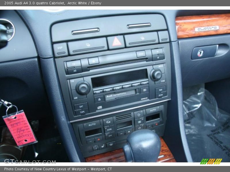 Controls of 2005 A4 3.0 quattro Cabriolet