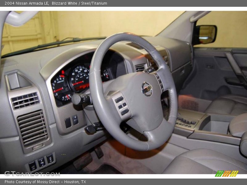 Blizzard White / Steel/Titanium 2004 Nissan Armada LE