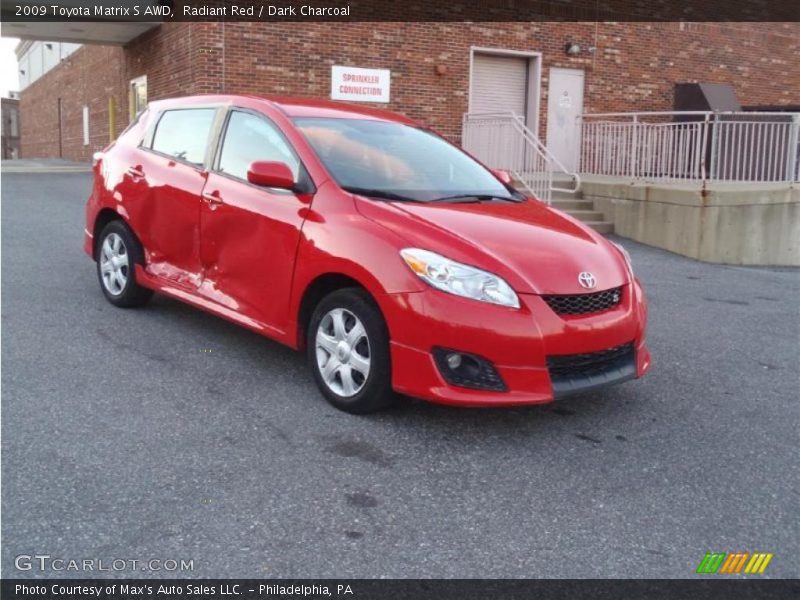 Radiant Red / Dark Charcoal 2009 Toyota Matrix S AWD