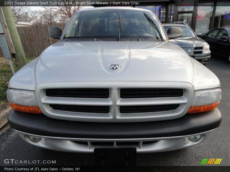 Bright Silver Metallic / Dark Slate Gray 2003 Dodge Dakota Sport Club Cab 4x4