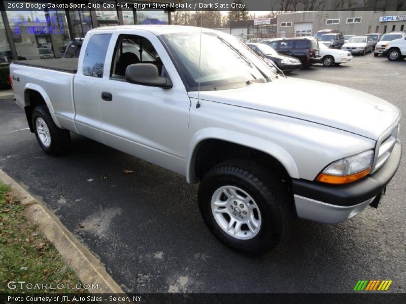 Bright Silver Metallic / Dark Slate Gray 2003 Dodge Dakota Sport Club Cab 4x4