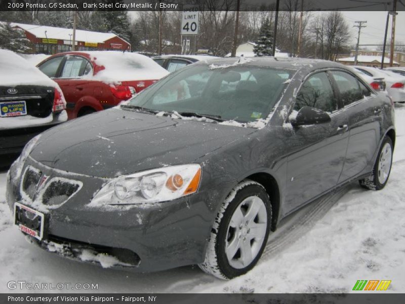 Dark Steel Gray Metallic / Ebony 2009 Pontiac G6 Sedan