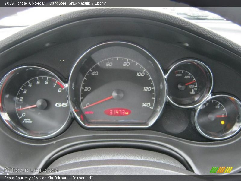 Dark Steel Gray Metallic / Ebony 2009 Pontiac G6 Sedan
