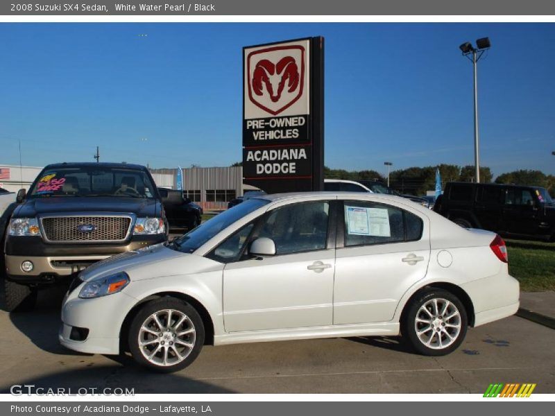 White Water Pearl / Black 2008 Suzuki SX4 Sedan