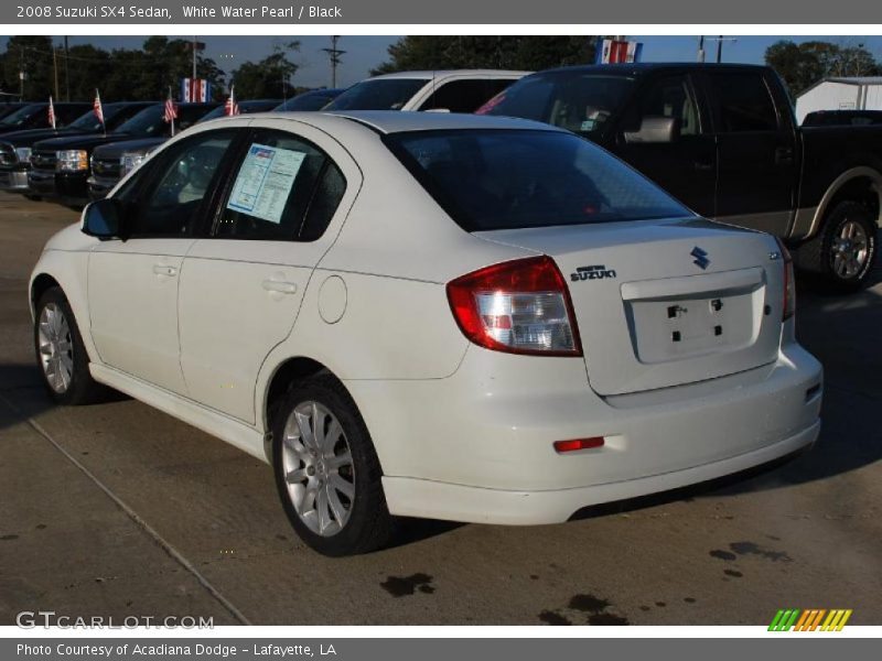White Water Pearl / Black 2008 Suzuki SX4 Sedan