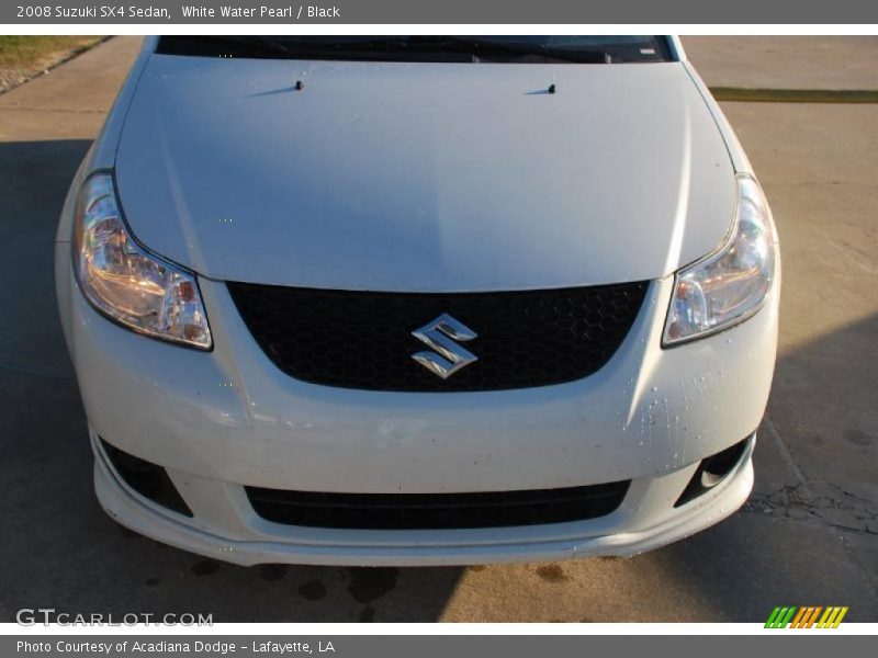 White Water Pearl / Black 2008 Suzuki SX4 Sedan