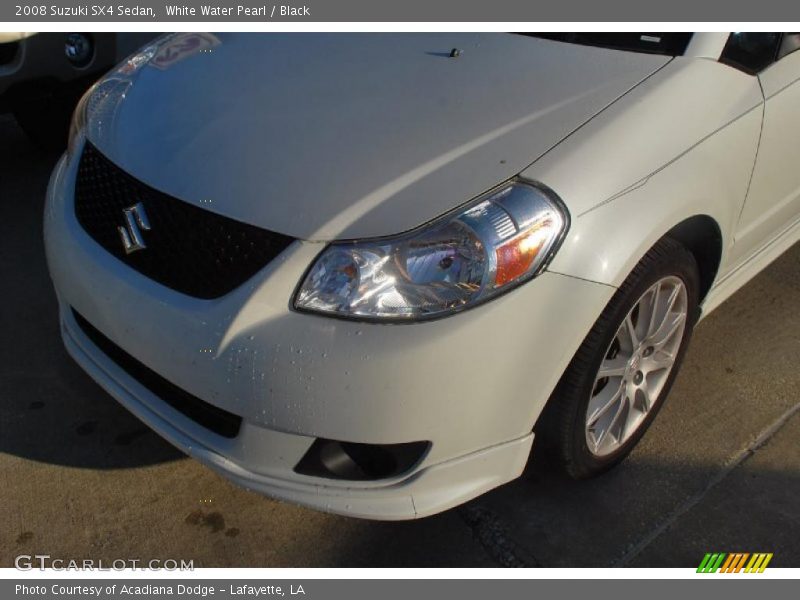 White Water Pearl / Black 2008 Suzuki SX4 Sedan