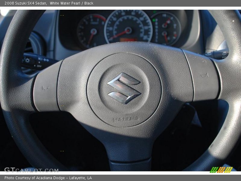 White Water Pearl / Black 2008 Suzuki SX4 Sedan