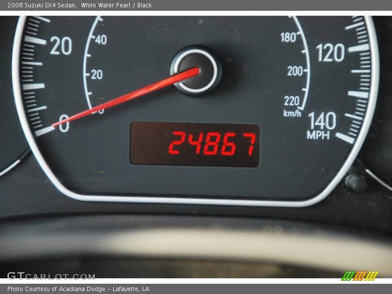 White Water Pearl / Black 2008 Suzuki SX4 Sedan