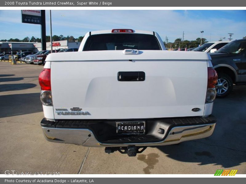 Super White / Beige 2008 Toyota Tundra Limited CrewMax