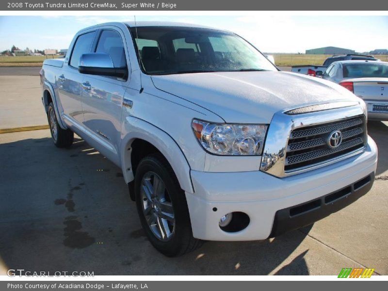 Super White / Beige 2008 Toyota Tundra Limited CrewMax
