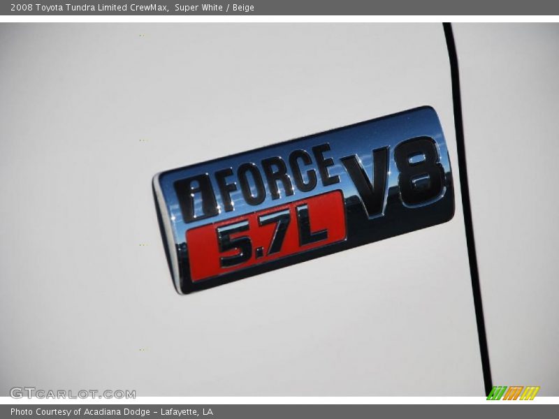 Super White / Beige 2008 Toyota Tundra Limited CrewMax