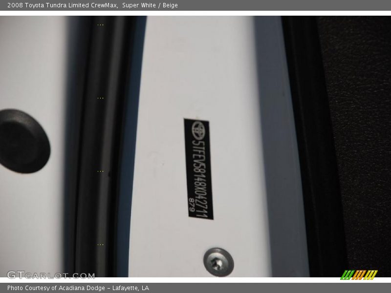 Super White / Beige 2008 Toyota Tundra Limited CrewMax