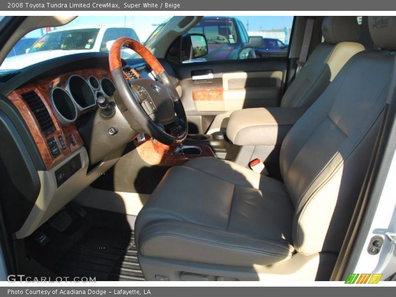 Super White / Beige 2008 Toyota Tundra Limited CrewMax