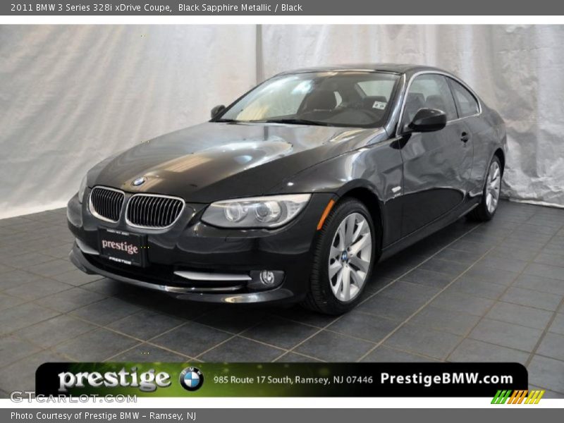 Black Sapphire Metallic / Black 2011 BMW 3 Series 328i xDrive Coupe