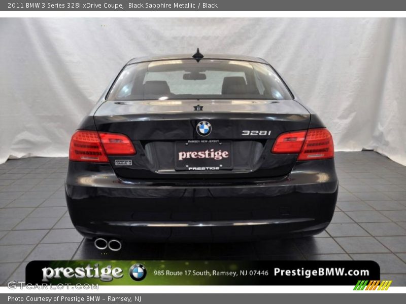 Black Sapphire Metallic / Black 2011 BMW 3 Series 328i xDrive Coupe