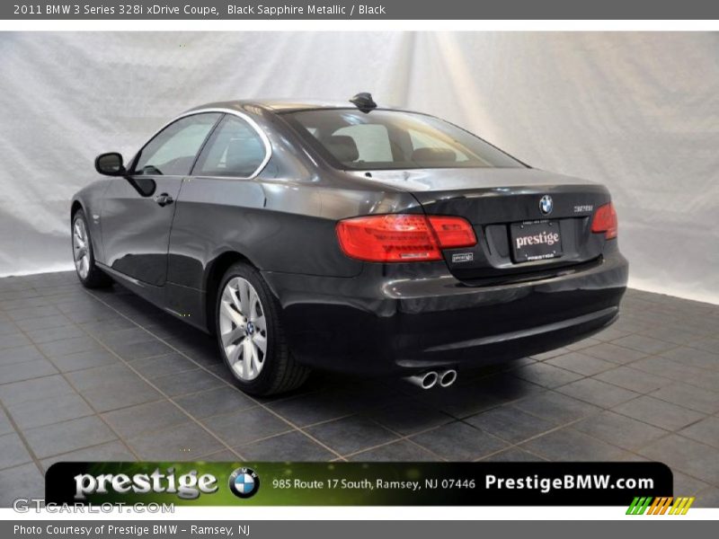 Black Sapphire Metallic / Black 2011 BMW 3 Series 328i xDrive Coupe