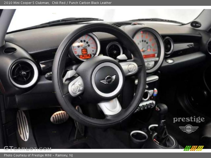 Chili Red / Punch Carbon Black Leather 2010 Mini Cooper S Clubman