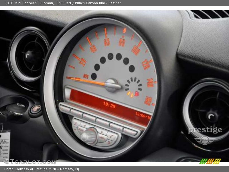 Chili Red / Punch Carbon Black Leather 2010 Mini Cooper S Clubman