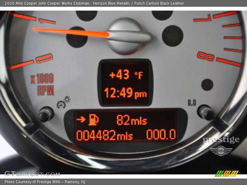 Horizon Blue Metallic / Punch Carbon Black Leather 2010 Mini Cooper John Cooper Works Clubman