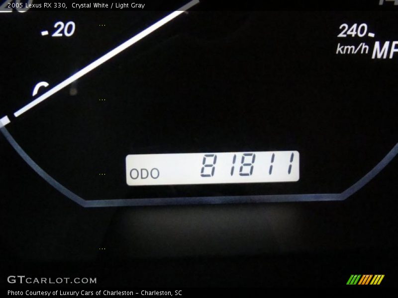 Crystal White / Light Gray 2005 Lexus RX 330