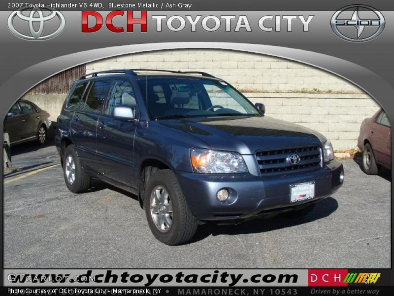 Bluestone Metallic / Ash Gray 2007 Toyota Highlander V6 4WD