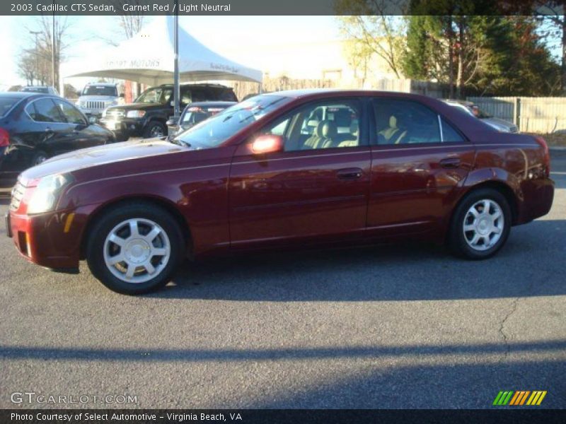 Garnet Red / Light Neutral 2003 Cadillac CTS Sedan