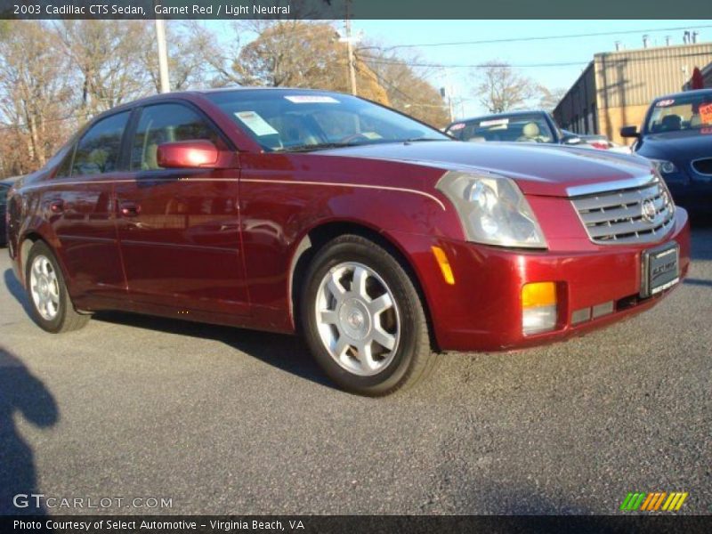 Garnet Red / Light Neutral 2003 Cadillac CTS Sedan