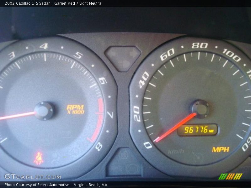 Garnet Red / Light Neutral 2003 Cadillac CTS Sedan
