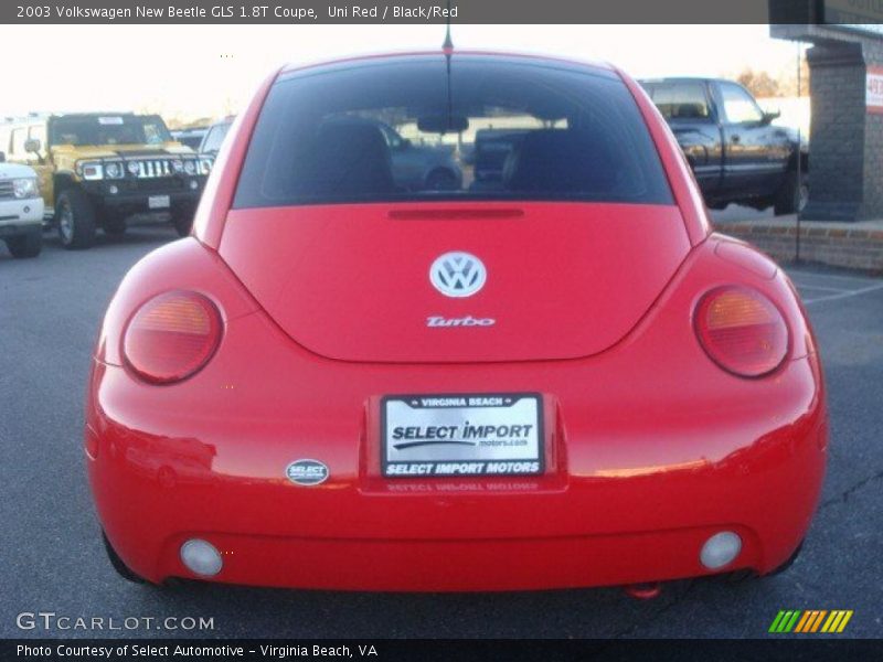 Uni Red / Black/Red 2003 Volkswagen New Beetle GLS 1.8T Coupe