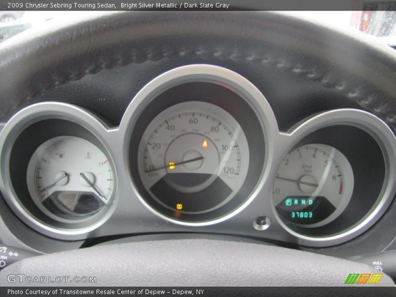 Bright Silver Metallic / Dark Slate Gray 2009 Chrysler Sebring Touring Sedan