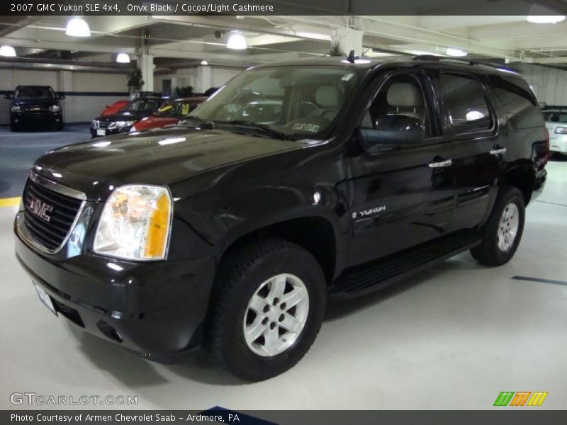 Onyx Black / Cocoa/Light Cashmere 2007 GMC Yukon SLE 4x4