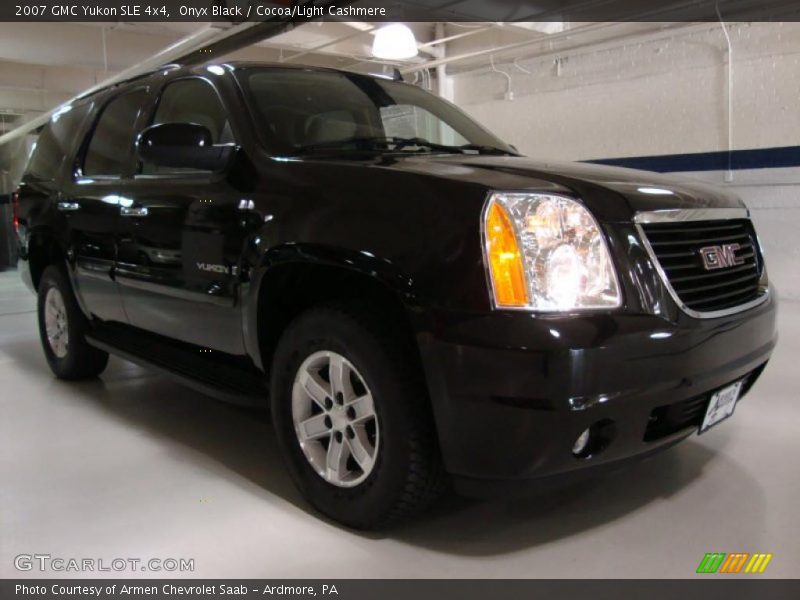 Onyx Black / Cocoa/Light Cashmere 2007 GMC Yukon SLE 4x4