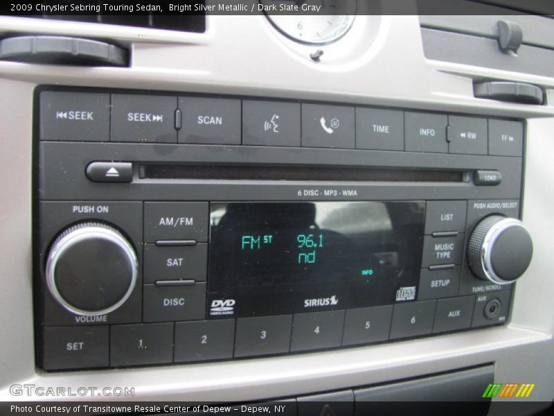 Bright Silver Metallic / Dark Slate Gray 2009 Chrysler Sebring Touring Sedan