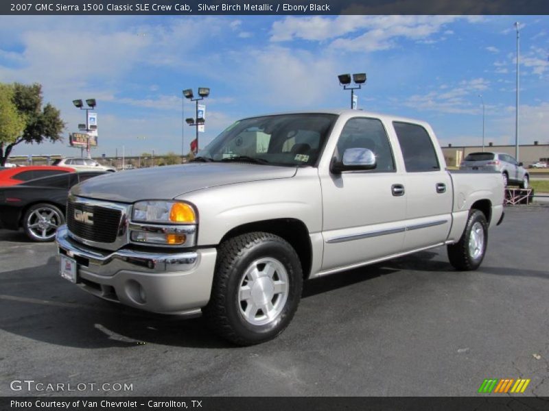 Silver Birch Metallic / Ebony Black 2007 GMC Sierra 1500 Classic SLE Crew Cab