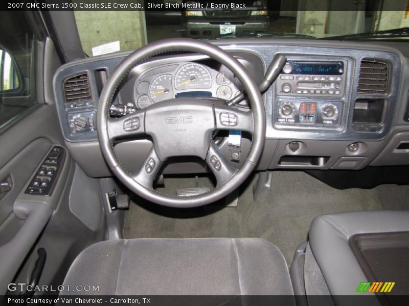 Silver Birch Metallic / Ebony Black 2007 GMC Sierra 1500 Classic SLE Crew Cab