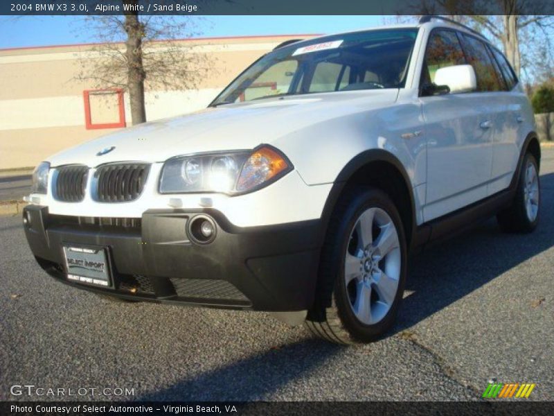 Alpine White / Sand Beige 2004 BMW X3 3.0i
